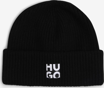 Bonnet HUGO Red en noir : devant