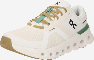 On Chaussure de course 'Cloudrunner 2' en beige / vert foncé / blanc, Vue avec produit