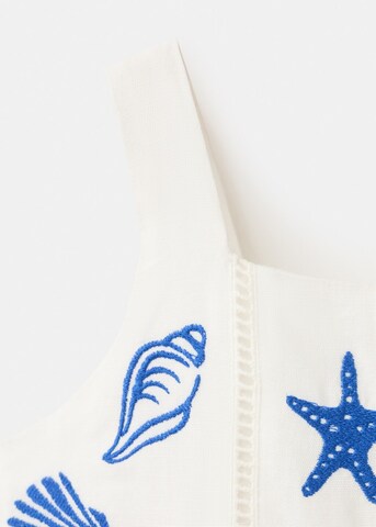 MANGO KIDS Dungarees 'Shell' in White