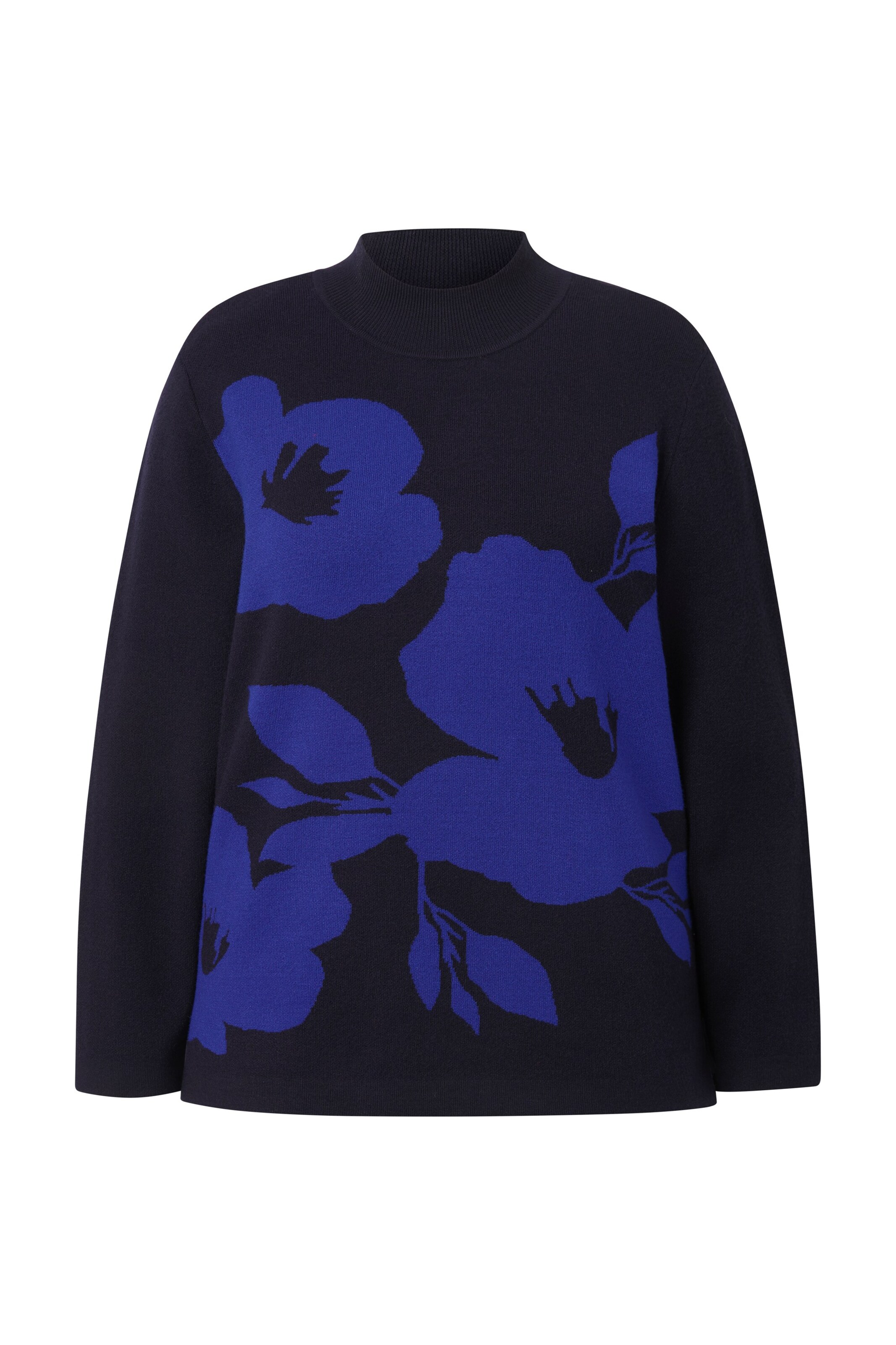 Ulla Popken Sweater in Royal blue / Black, Item view