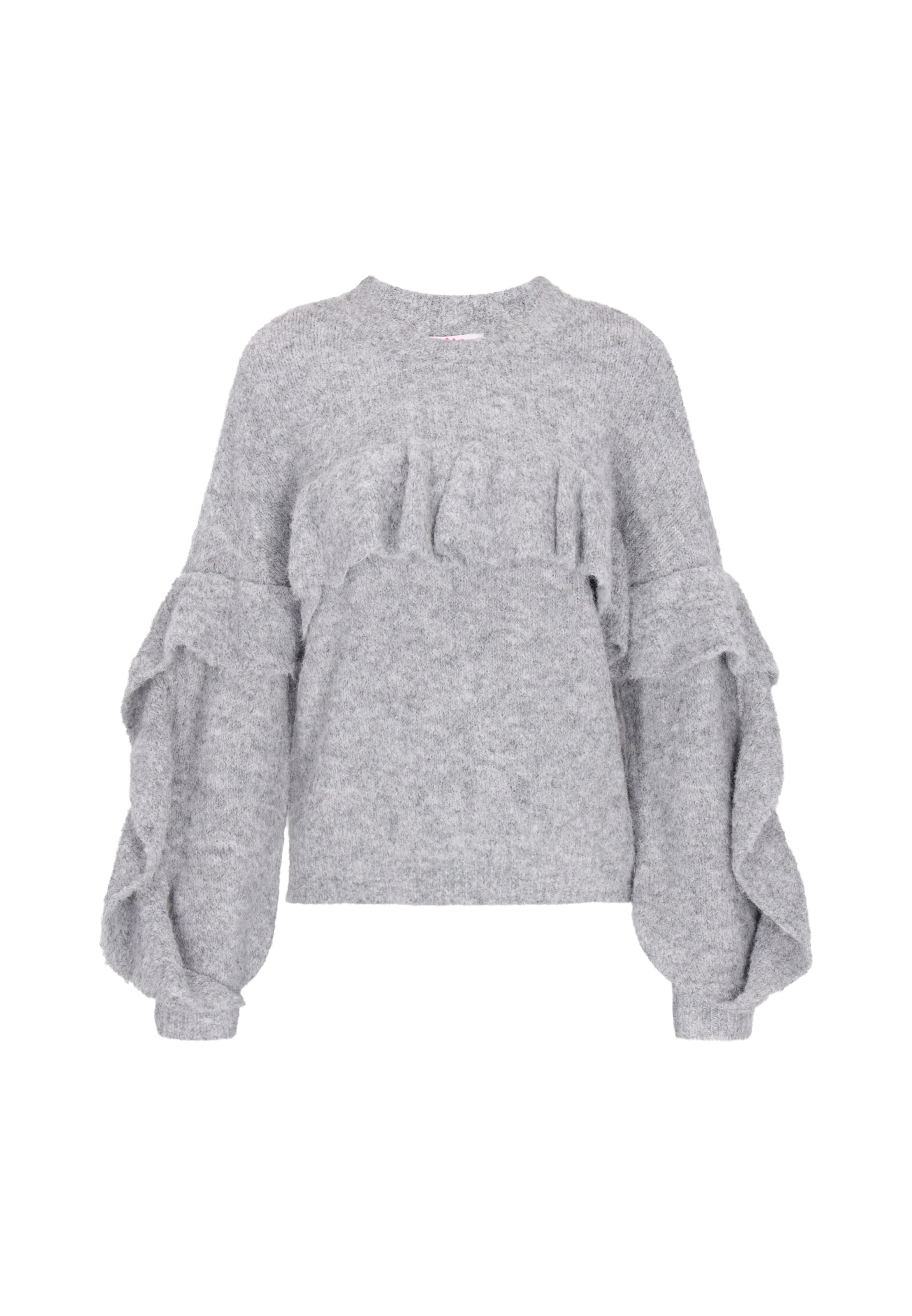MYMO Pullover 'Young Fashion' in Grau: Vorderseite