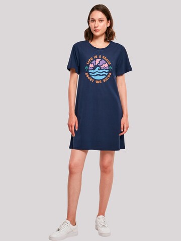 F4NT4STIC Kleid 'Life Is A Beach Enjoy The Waves' in Blau