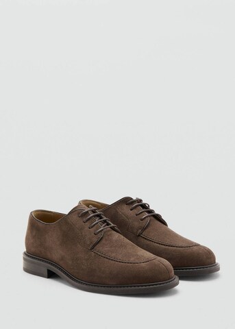 MANGO MAN Lace-Up Shoes 'Bordon' in Brown