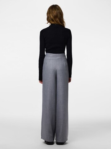PIECES Regular Pants 'PCNINA' in Grey