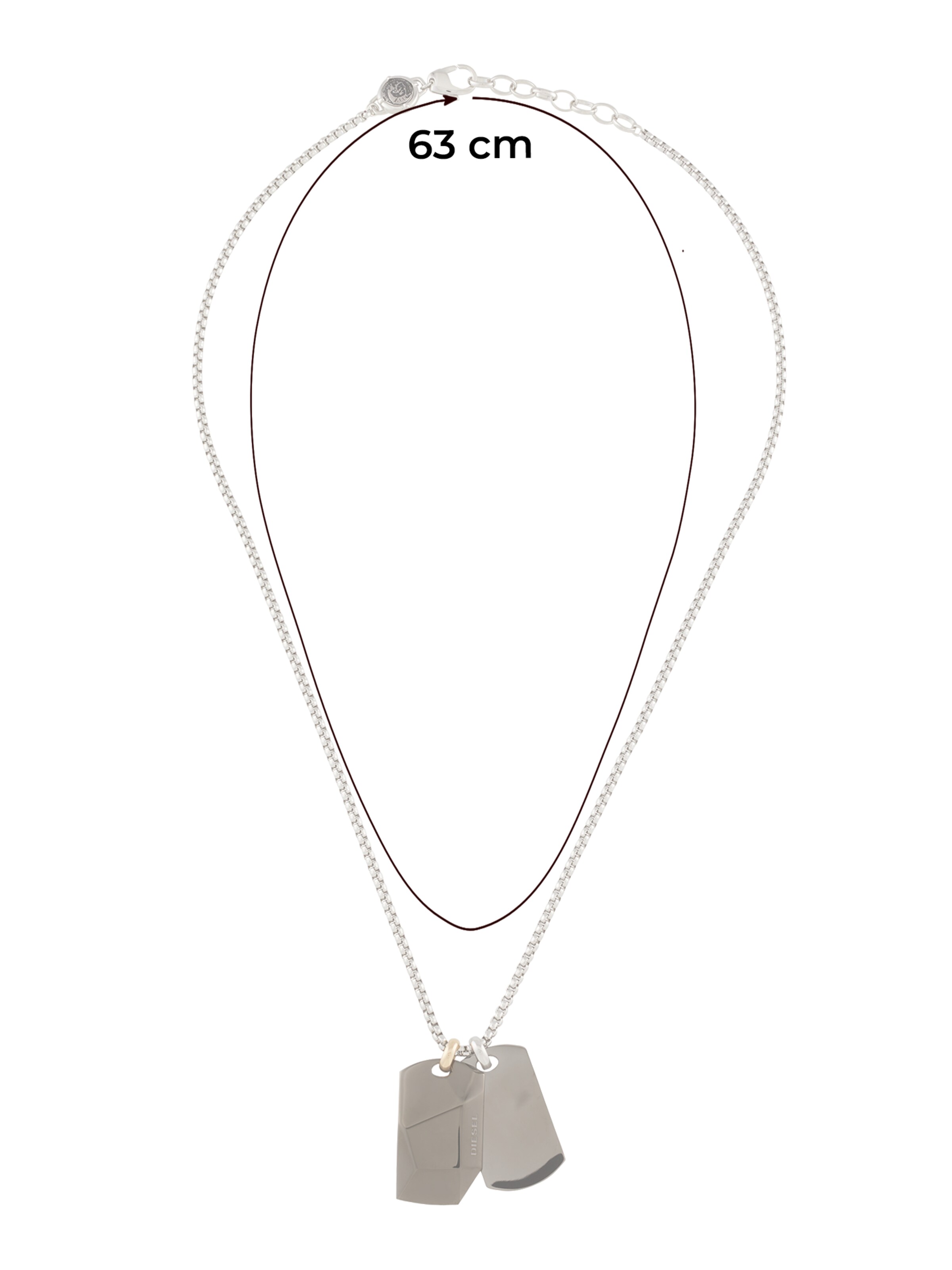 DIESELLančić 'Dog Tag' - srebro boja