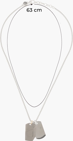 DIESEL Necklace 'Dog Tag' in Silver