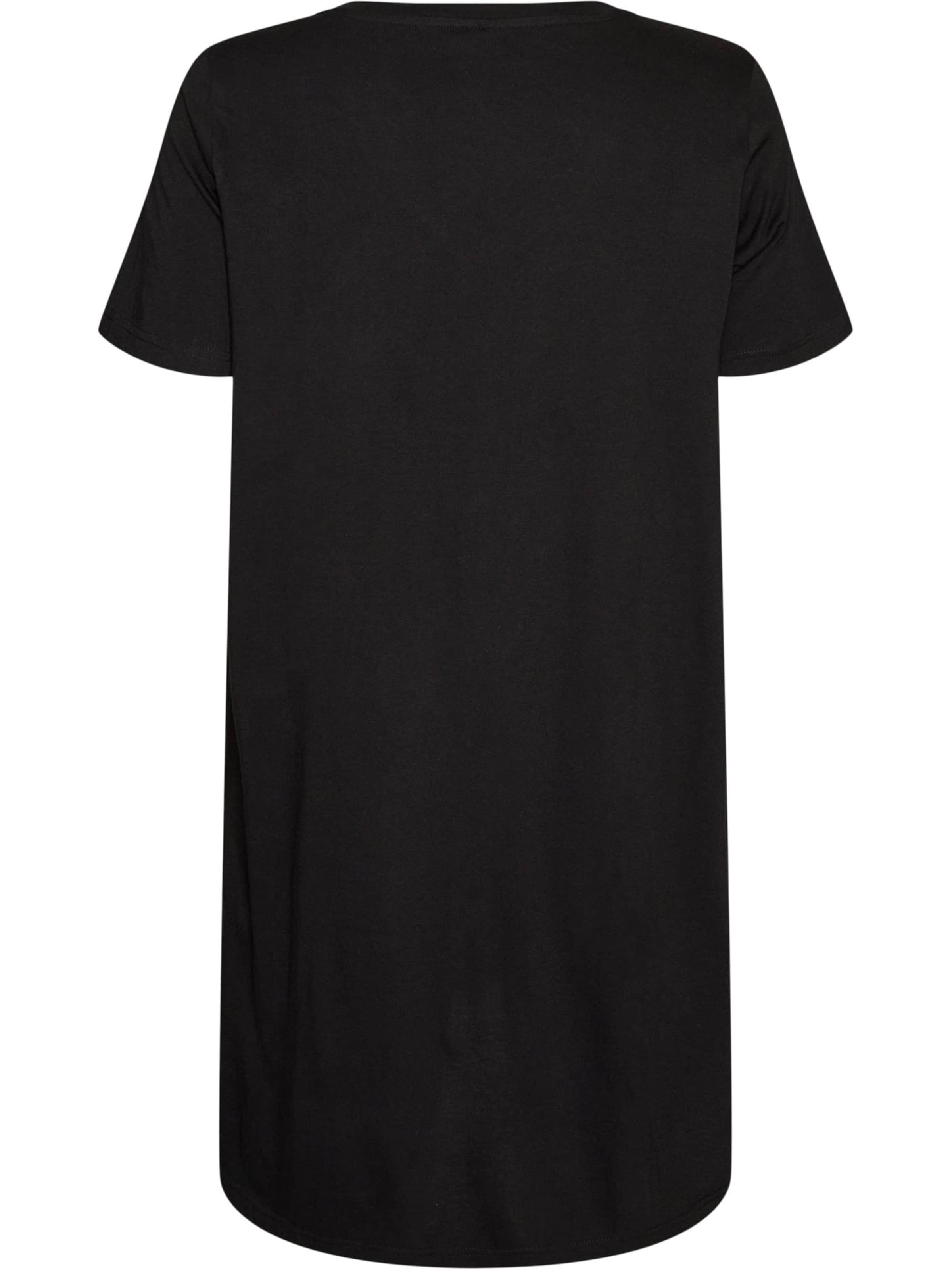 Chemise de nuit 'Malba' Zizzi en noir
