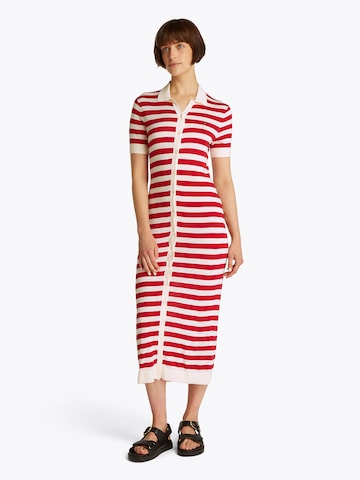 TOMMY HILFIGER Gebreide jurk in Rood: voorkant