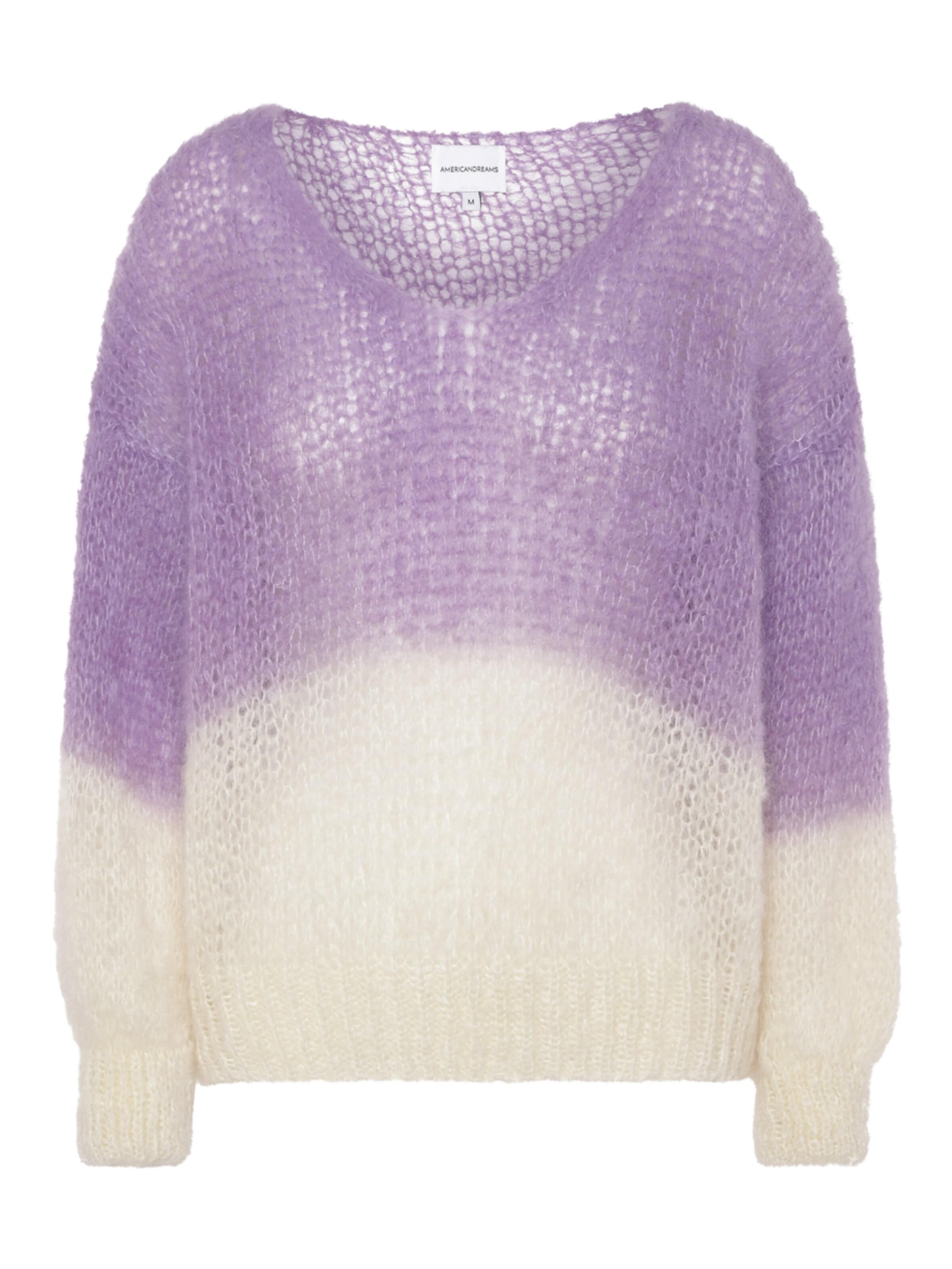 americandreams Pullover i overstørrelse 'Milana 2-Colored' i lilla: forside