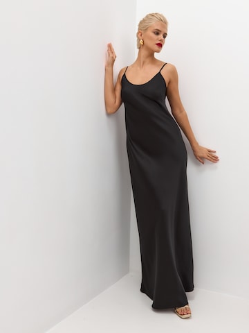 Serena Silueta Dress 'Maxi satin slip dress 'Serene'' in Black