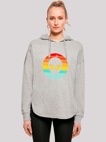 F4NT4STIC Sweatshirt 'Alien Retro Sonnenuntergang' in Grijs: voorkant