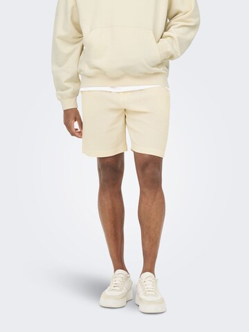 Regular Pantalon 'ONSKOSTA' Only & Sons en blanc : devant