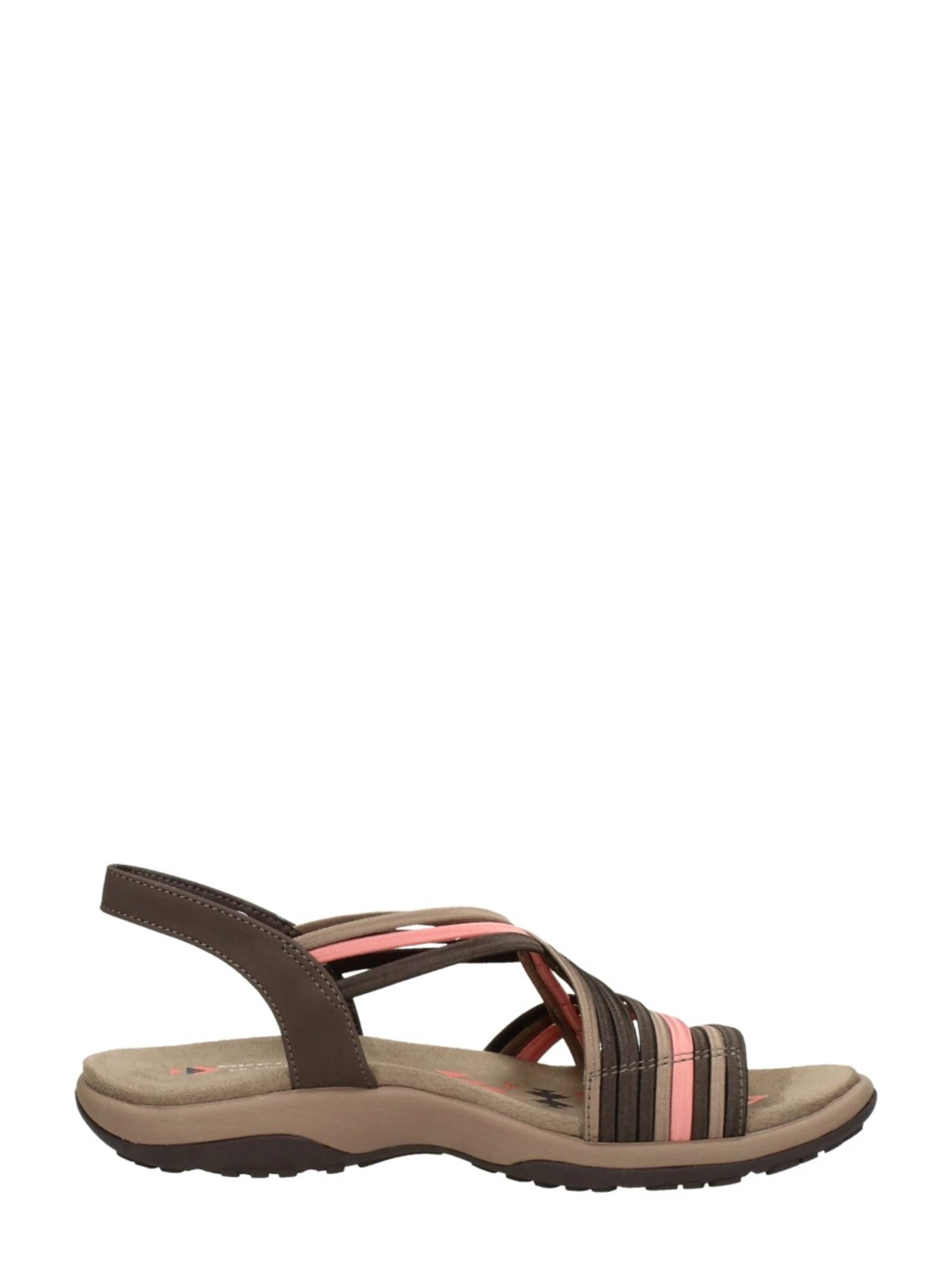 SKECHERS Sandaal 'Reggae Slim - Simply Stretch' in Bruin