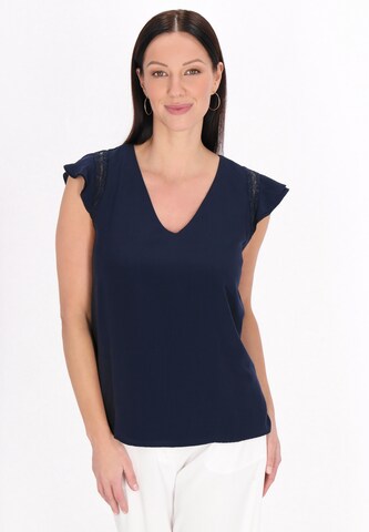 Camicia da donna 'Fashion Look' di usha BLACK LABEL in blu: frontale