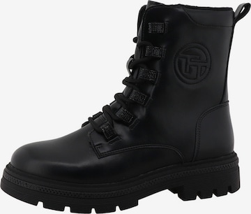 TOM TAILOR Schnürstiefelette in Schwarz: Vorderseite