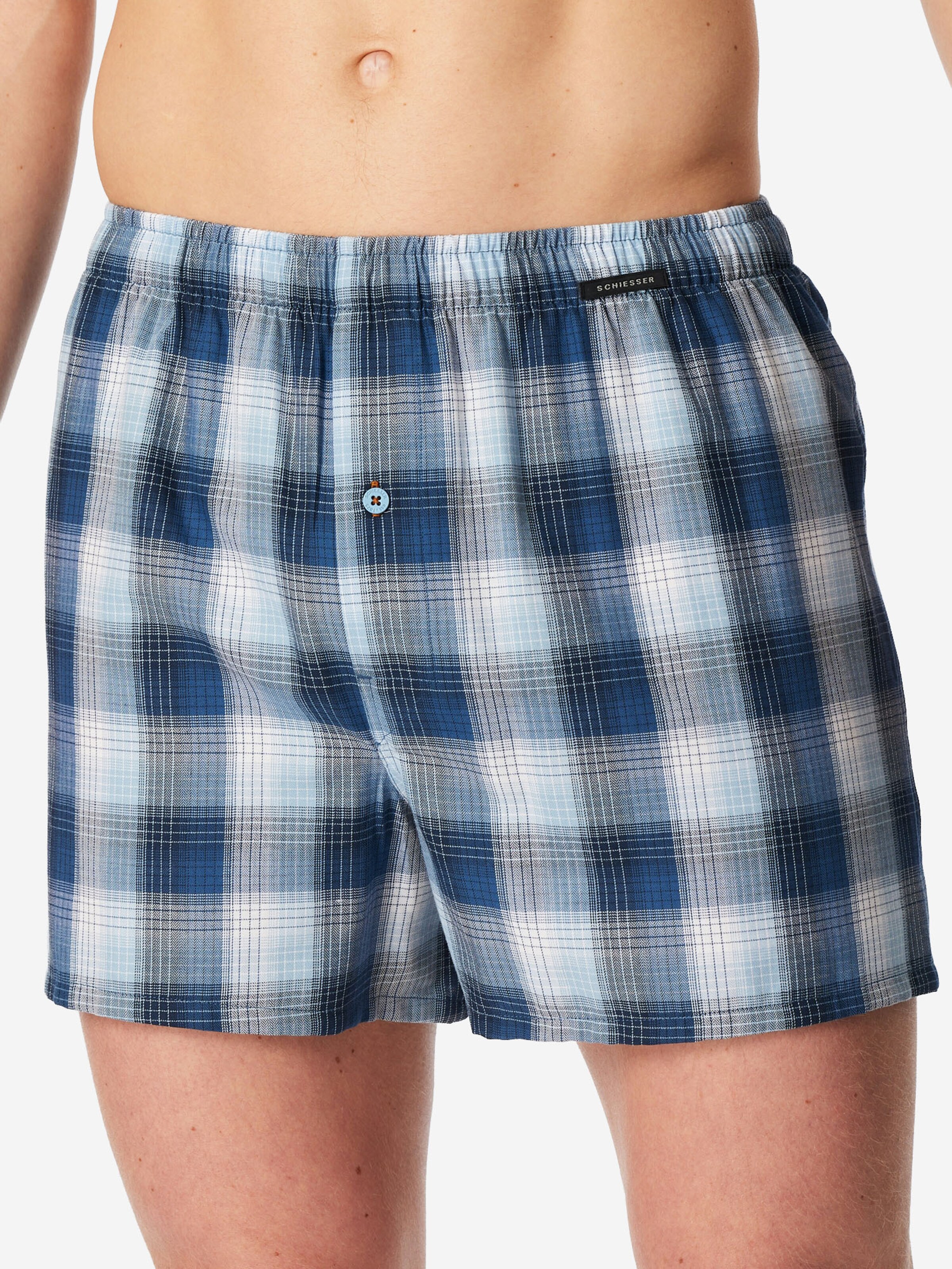 SCHIESSER Boxershorts ' Multipack ' in Blau: Vorderseite