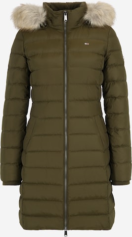 Tommy Jeans Winter Coat in Green: front