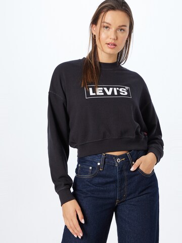 LEVI'S ® Суичър 'Graphic Laundry Crew' в черно: отпред