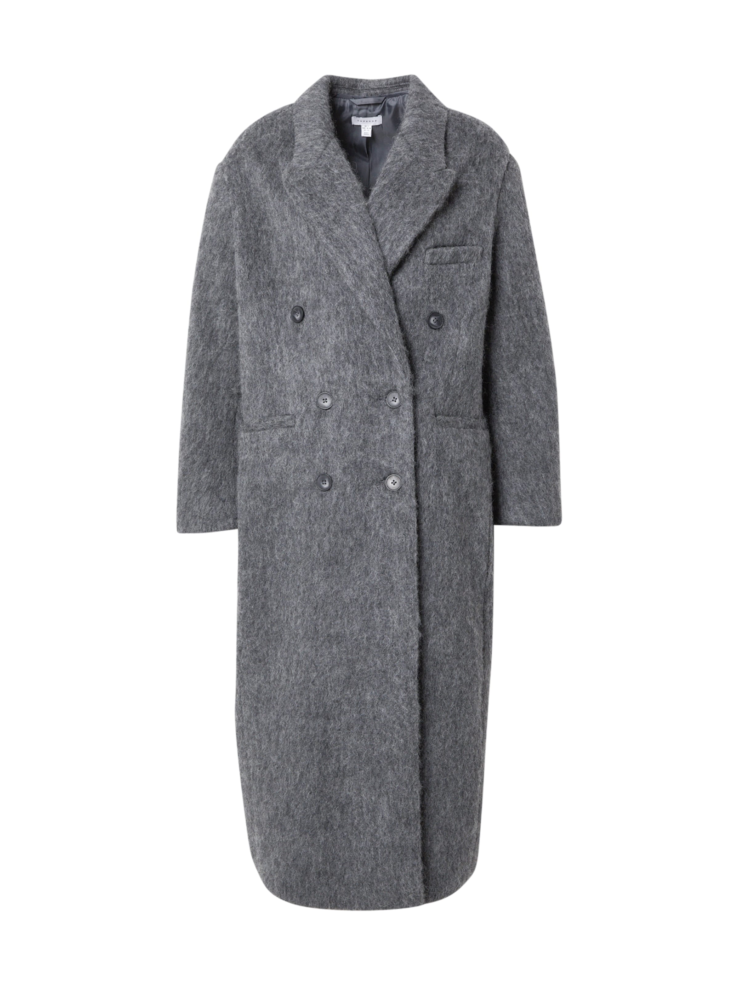 Manteau mi-saison TOPSHOP en gris : devant