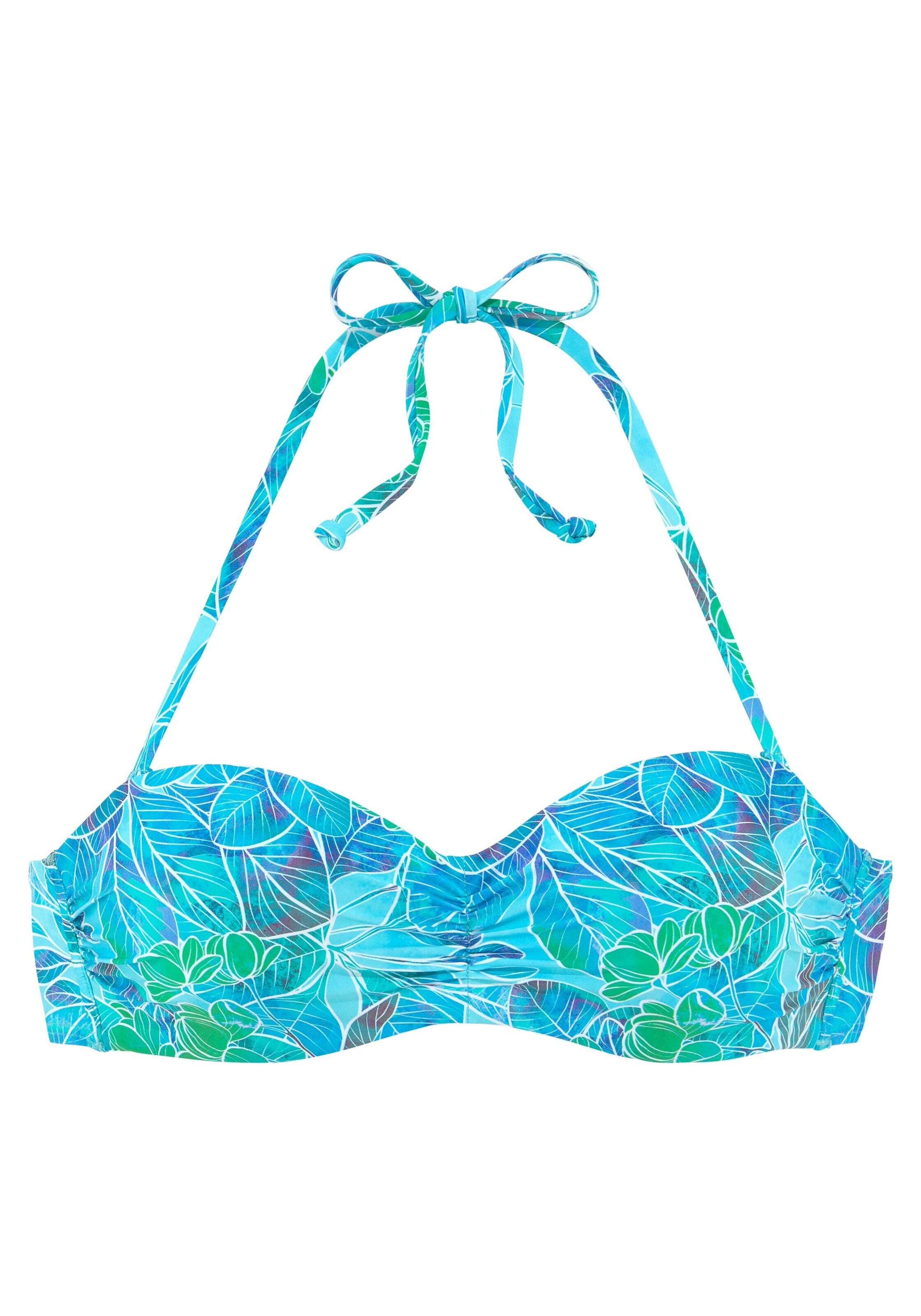 SUNSEEKER Бандо Верх бикини в Синий: спереди