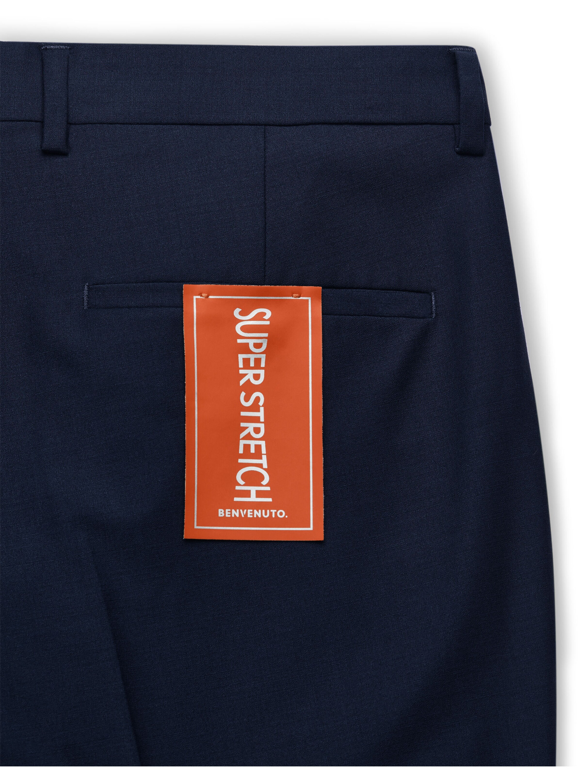 BENVENUTO Regular Bandplooibroek 'MESSINA' in Blauw