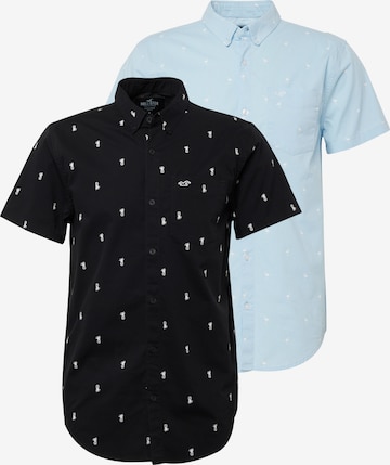 HOLLISTER Regular fit Button Up Shirt 'GEO' in Blue: front