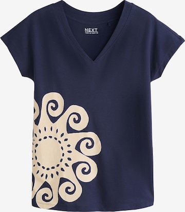 Tricou de la Next pe albastru: față