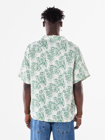 VAMOS CLO Comfort fit Button Up Shirt 'Mugwort' in Green