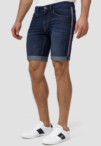 INDICODE JEANS Slimfit Shorts 'Fife' in Blau