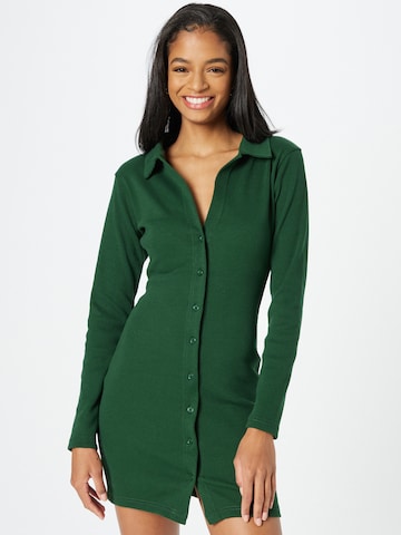 Nasty Gal Knitted dress in Green: front