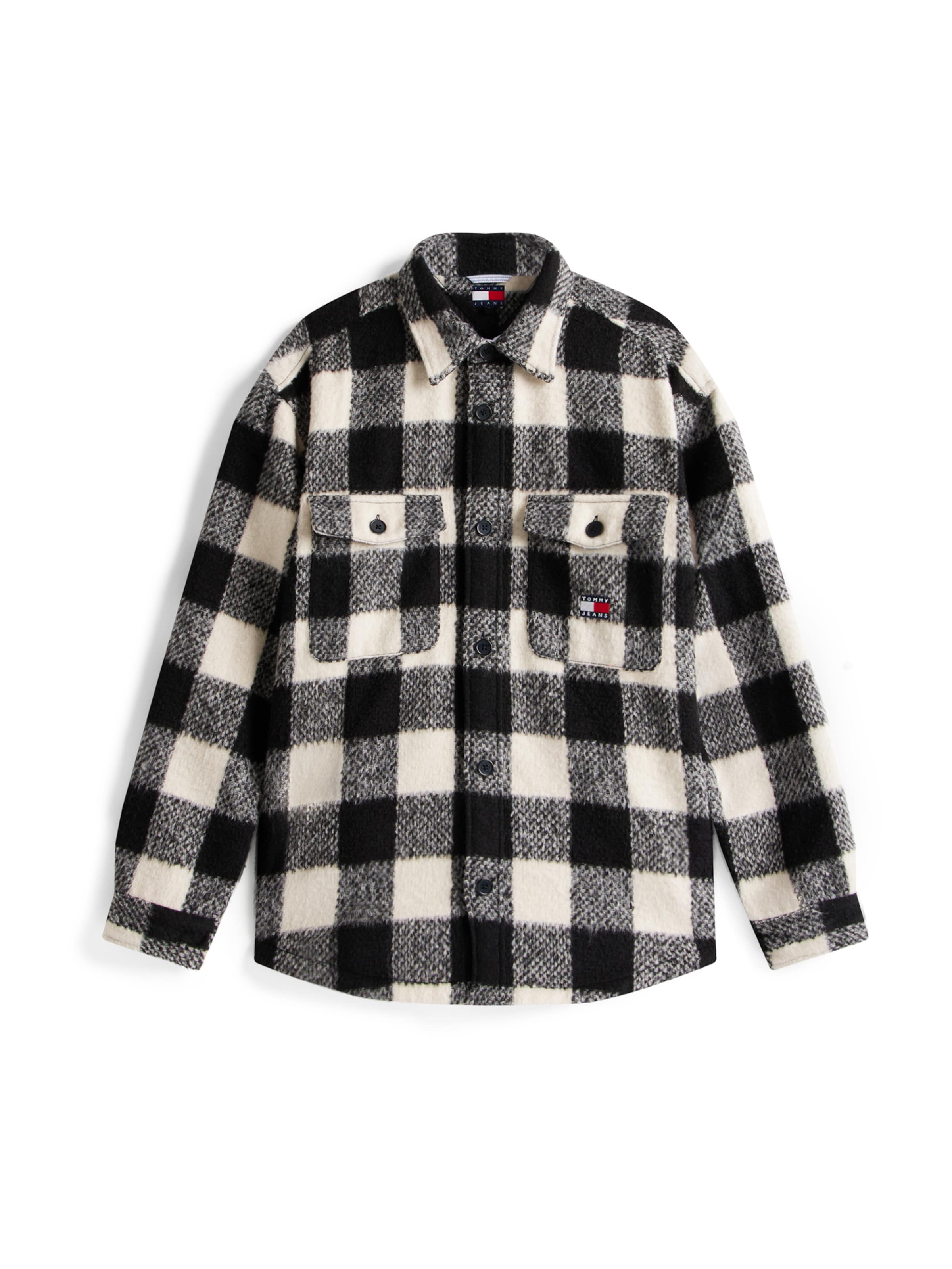 Comfort Fit Cămașă de la Tommy Jeans pe negru: față