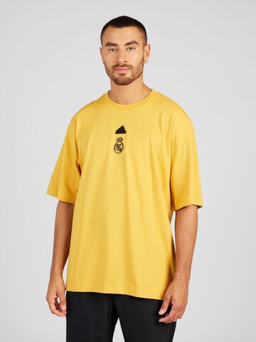T-Shirt fonctionnel 'Real Madrid Lifestyler' ADIDAS PERFORMANCE en jaune : devant
