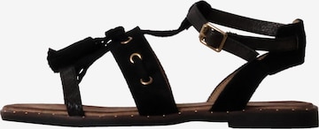 Sandales 'Flache Sandalen mit Riemchen' Super Mode en noir : devant