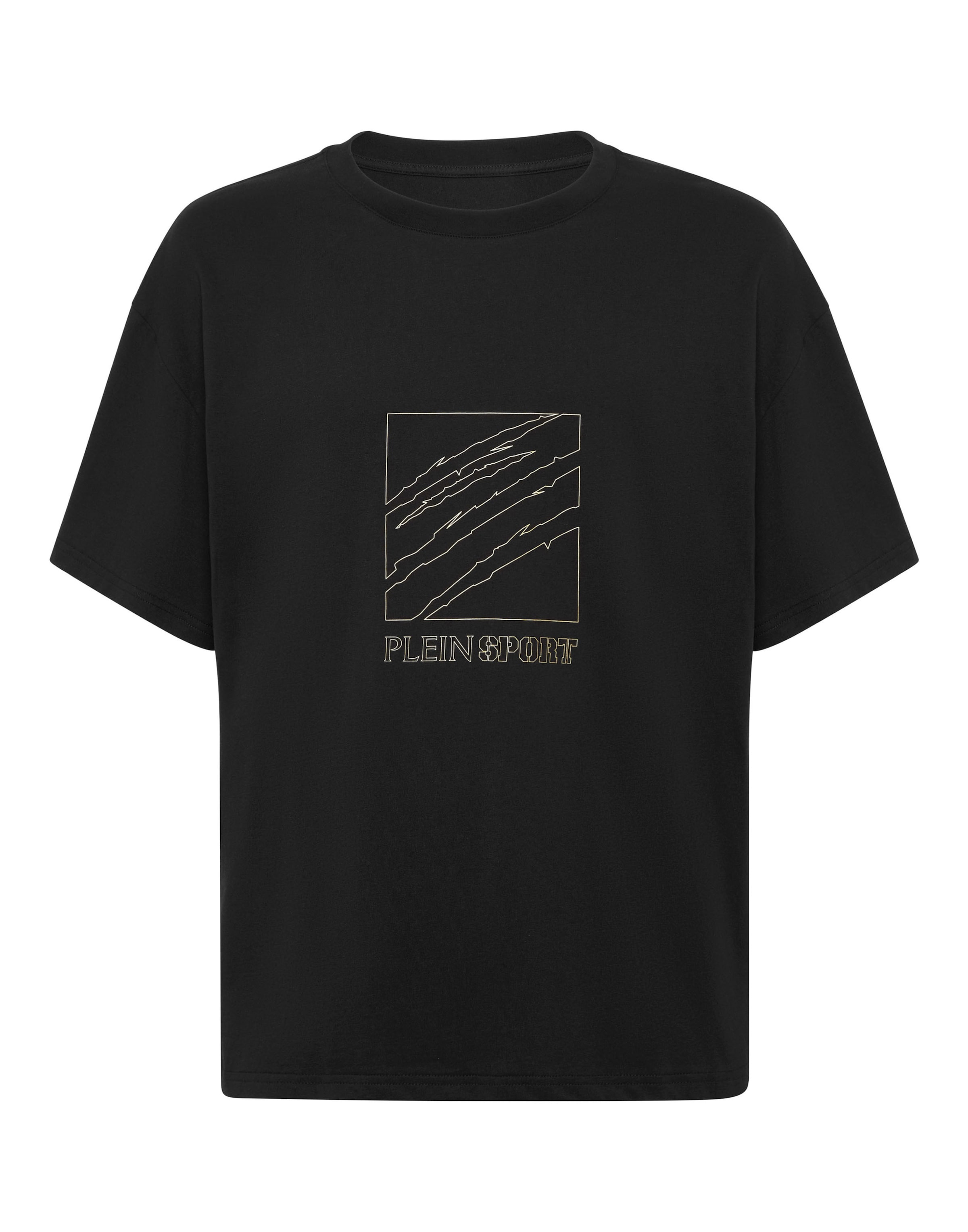 Plein Sport Camiseta 'Scratch' en oro / negro, Vista del producto
