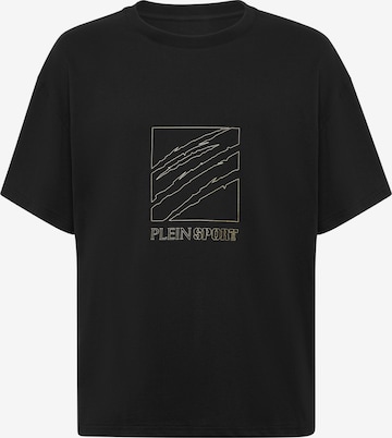 Plein Sport - Camiseta 'Scratch' en negro: frente