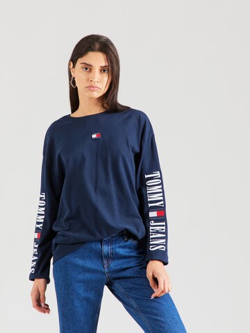 Tommy Jeans Тениска 'Archive' в синьо: отпред