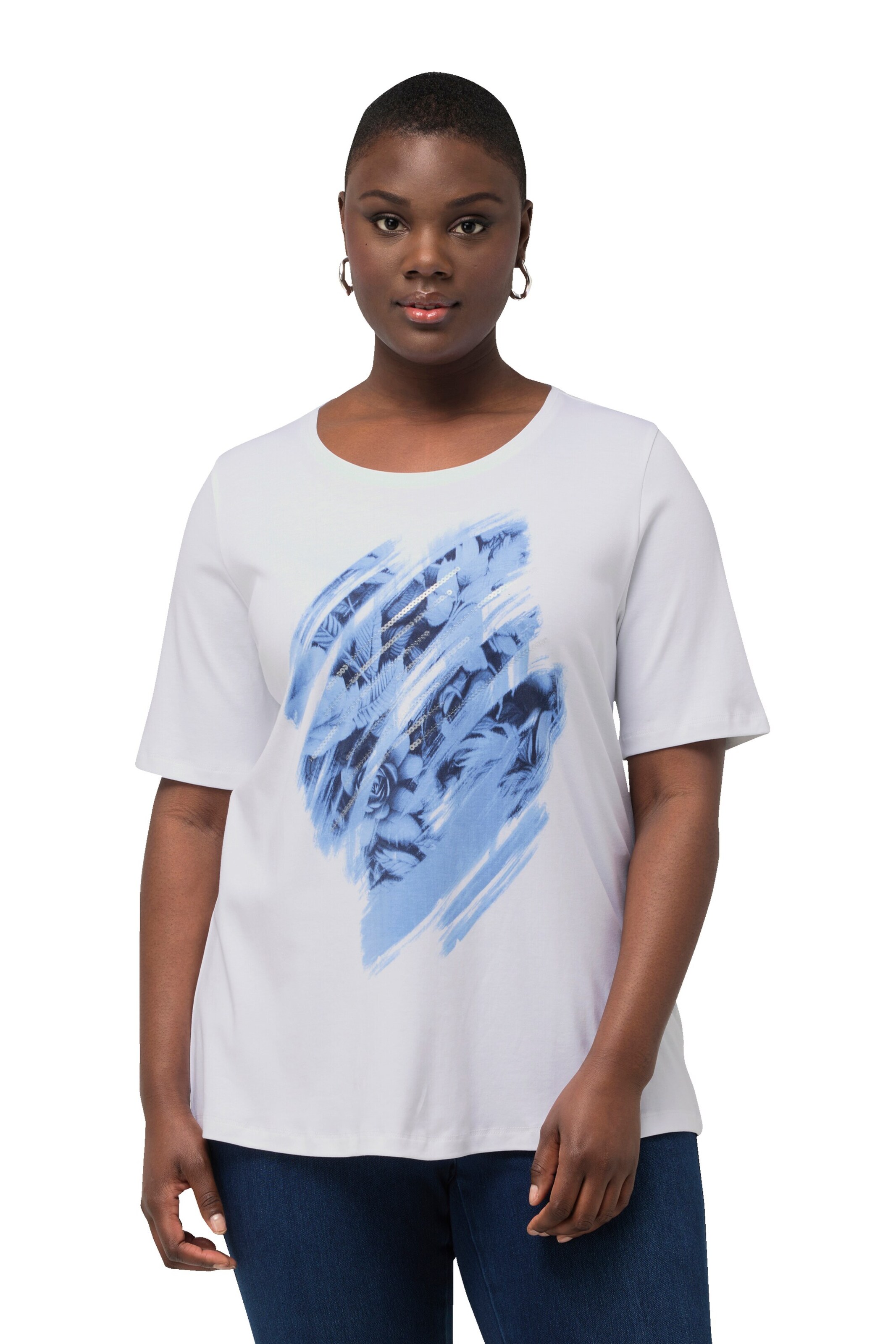 Ulla Popken Shirt in Wit: voorkant