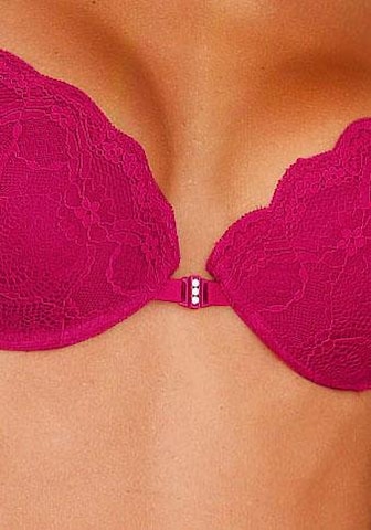 LASCANA Push-up BH 'LS pretty blue sporty' in Pink