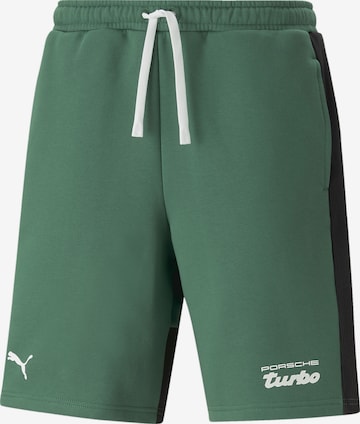 PUMA Regular Broek 'Porsche Legacy' in Groen: voorkant