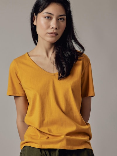 Maglietta 'T-Shirt Scollo Profondo' OWN Off With Nature di colore ocra, Visualizzazione prodotti