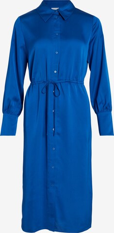 VILA - Vestido camisero en azul: frente