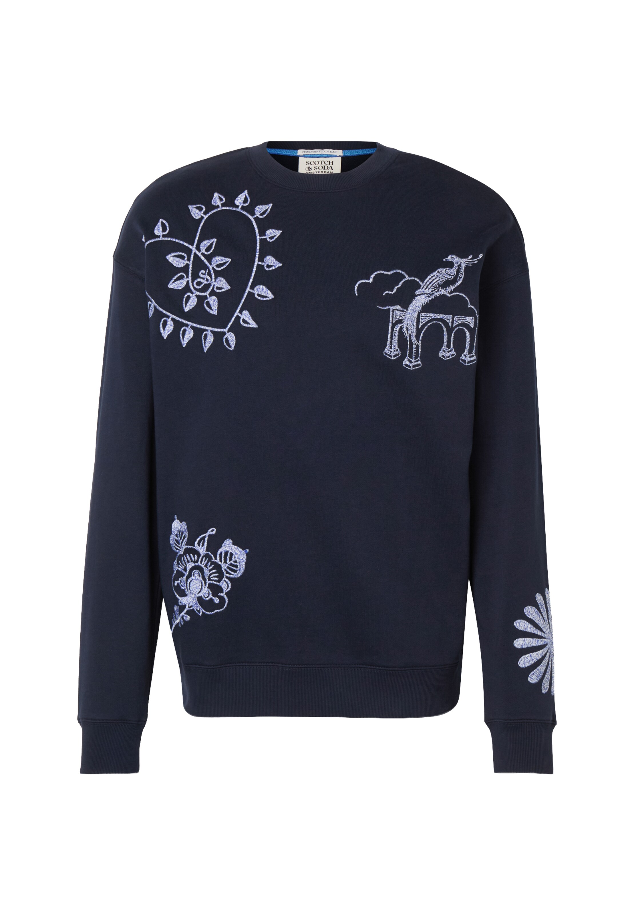SCOTCH & SODA Flared Trui in Blauw: voorkant