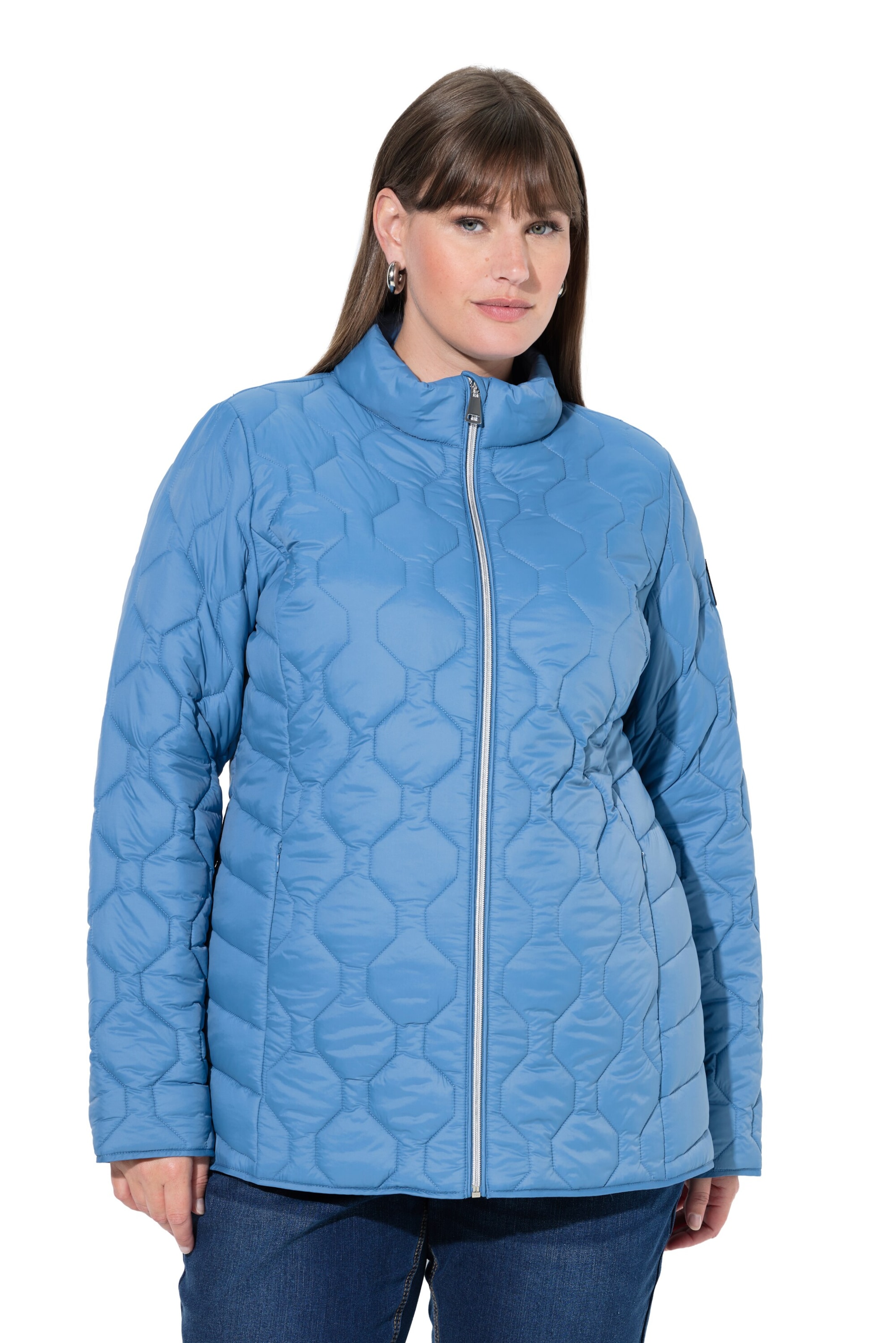 Ulla Popken Winterjas in Blauw: voorkant