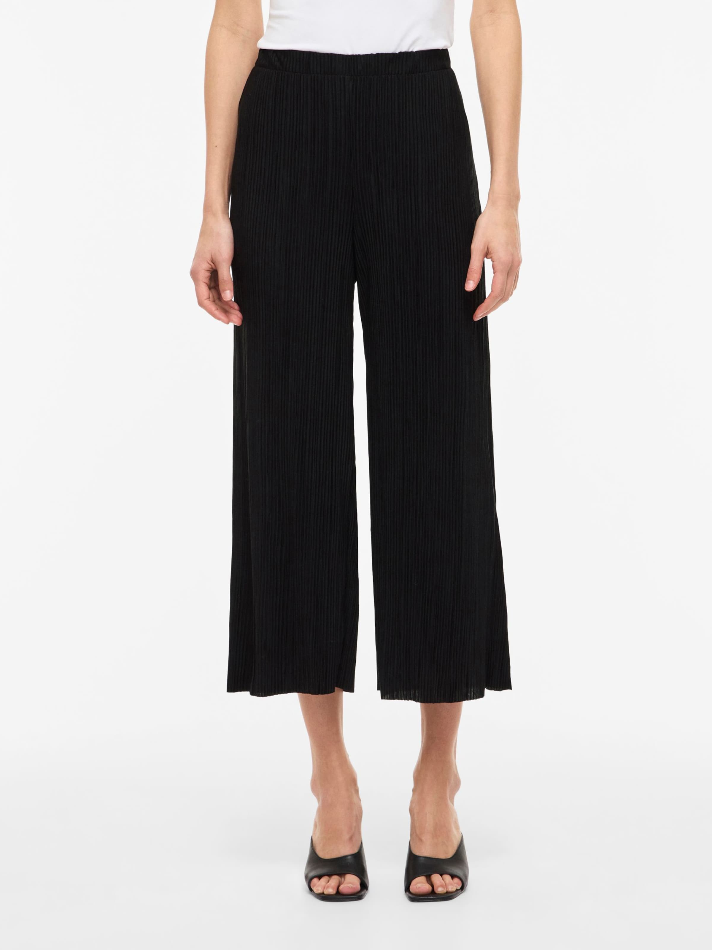 VILA Wide leg Pants 'VIPLISA' in Black: front