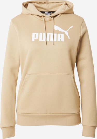PUMA Sportief sweatshirt 'ESSENTIAL' in de kleur Lichtbruin / Wit, Productweergave