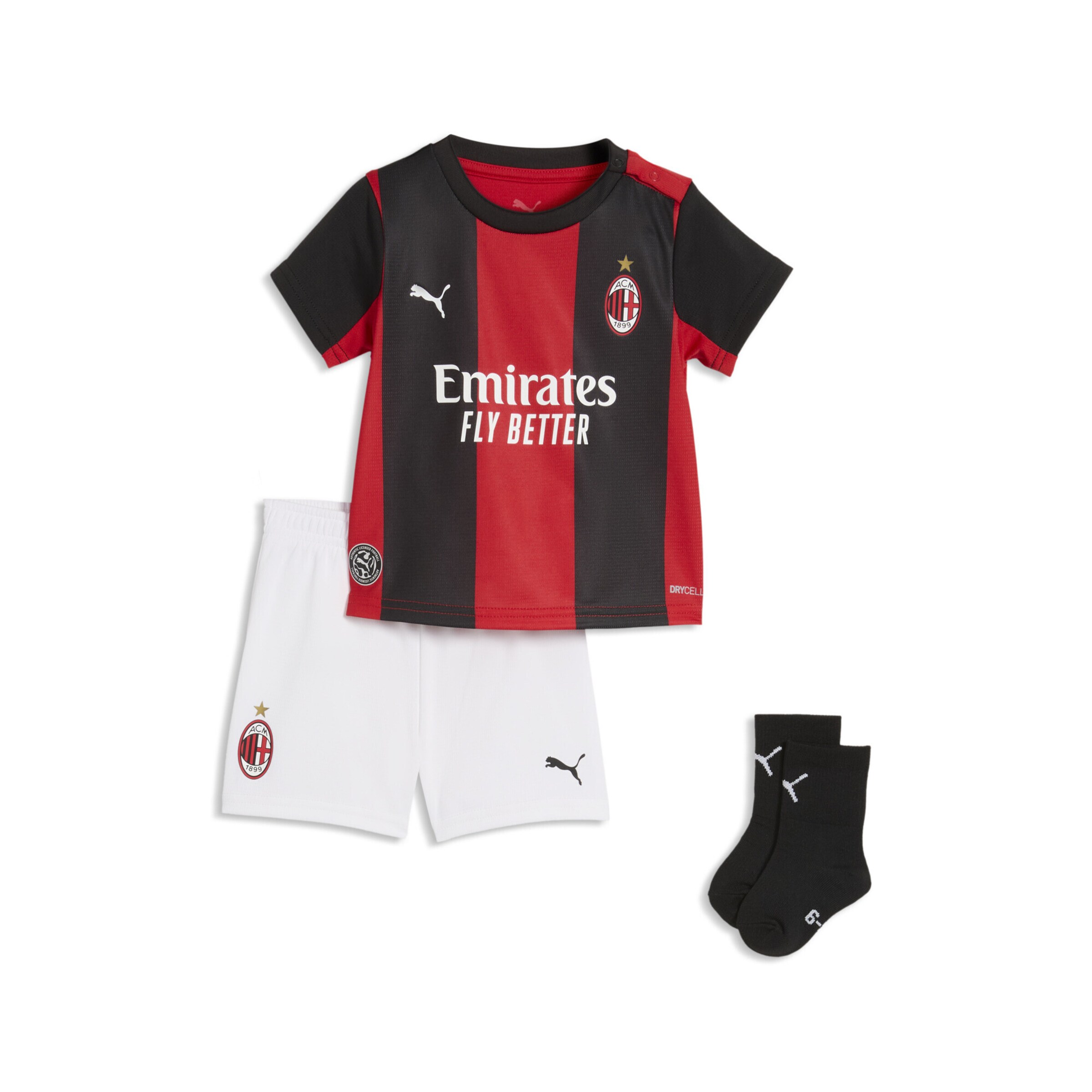 PUMA Trainingsanzug 'AC Milan 26/27' in 68 in rot / schwarz / weiß, Produktansicht