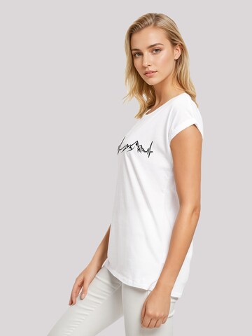 F4NT4STIC Shirt 'Mountain Heartbeat' in White