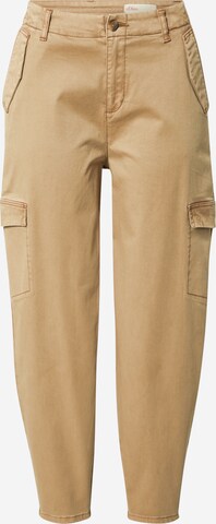 Effilé Pantalon cargo s.Oliver en marron : devant