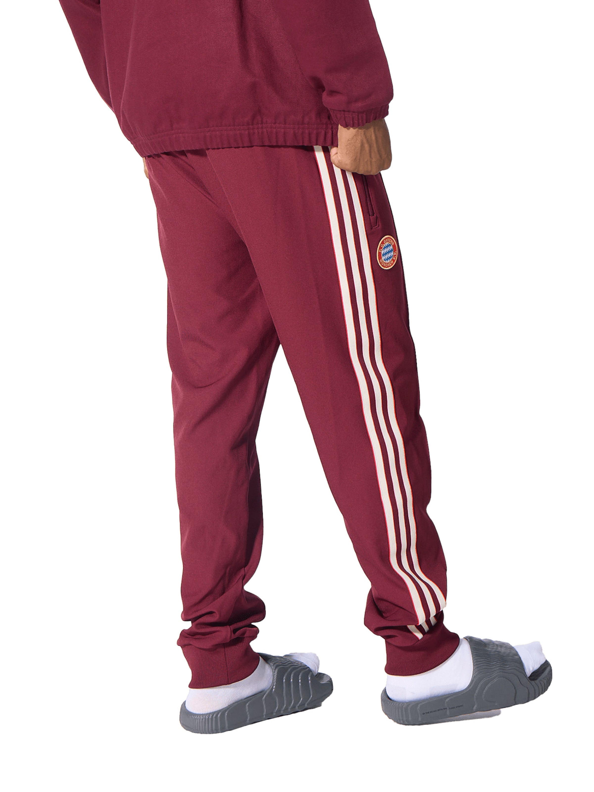 FC BAYERN MÜNCHEN Tapered Sporthose 'FC Bayern Terrace Icons' in Rot