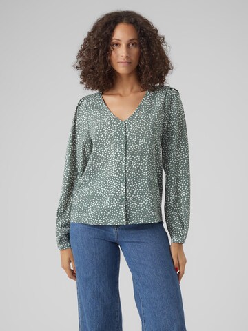 VERO MODA Blouse 'NAJA' in Groen: voorkant